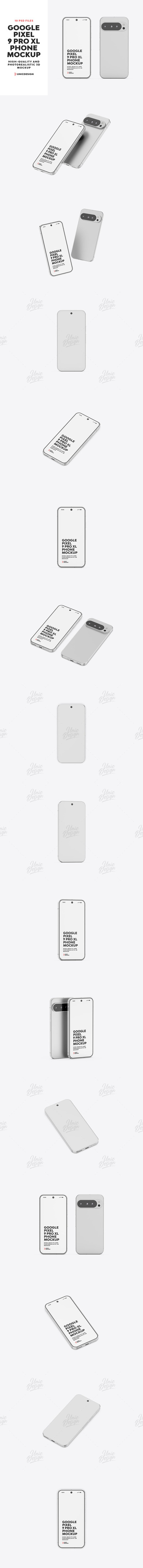 谷歌 Pixel 9 Pro XL 手机样机 (PSD)