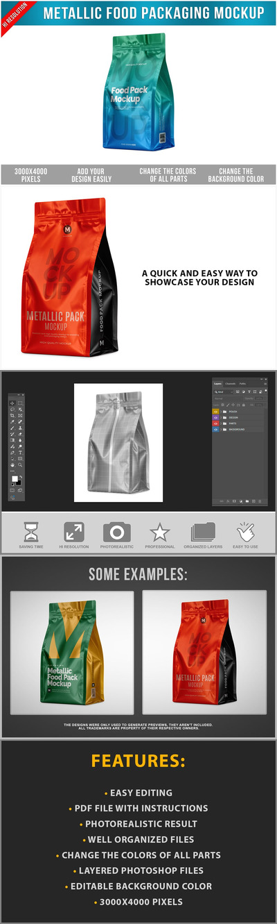 金属食品包装样机 (PSD)