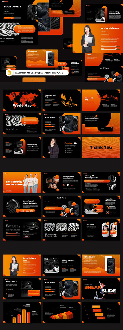 成熟度模型介绍PPT模板 (PPTX)