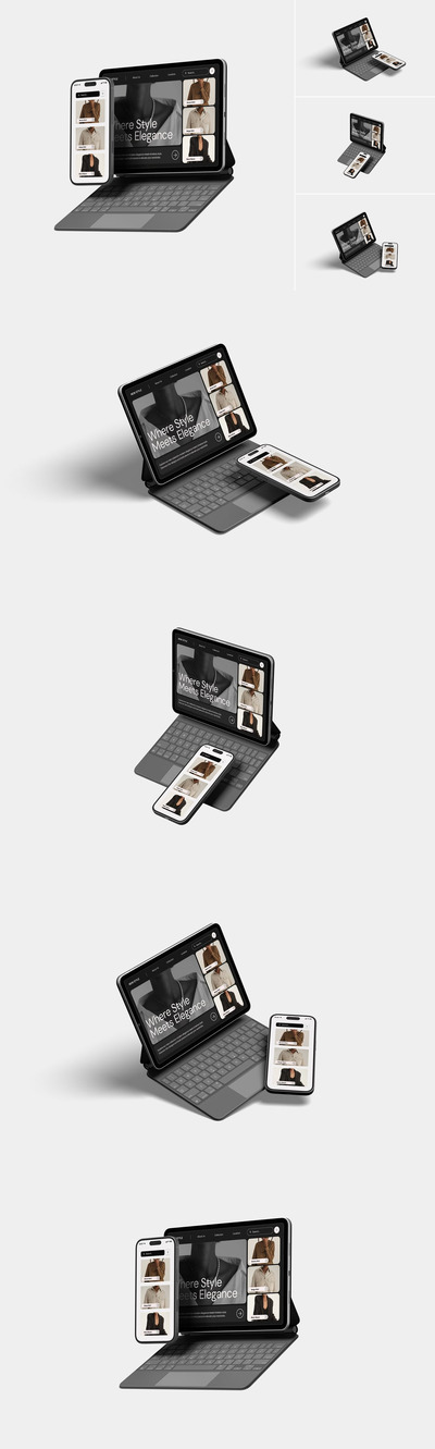 iPad 和 iPhone 手机样机 (PSD,PDF)