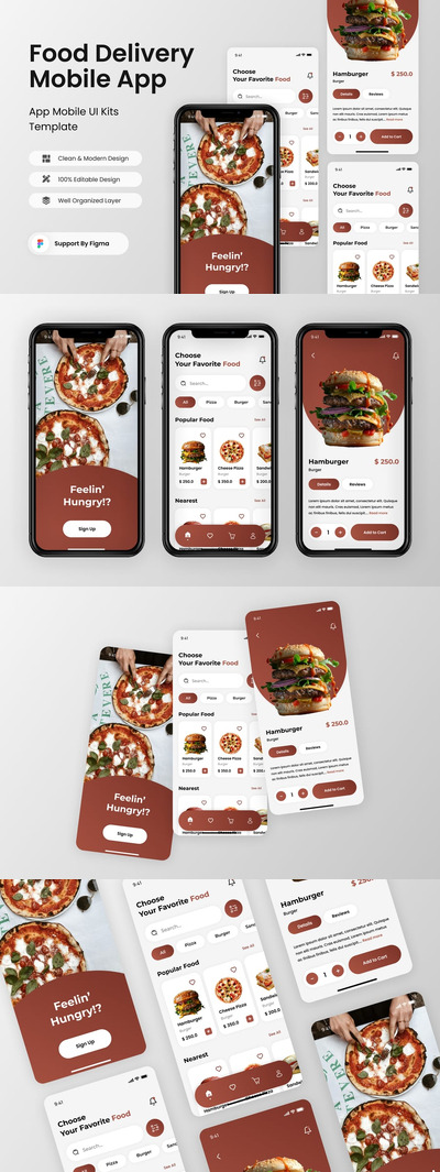 送餐移动应用APP UI KIT (FIG)