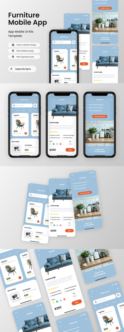 家具移动应用APP UI KIT (FIG)