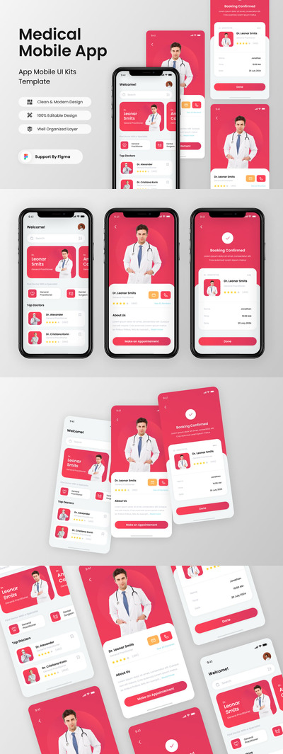 医疗移动应用APP UI KIT (FIG)