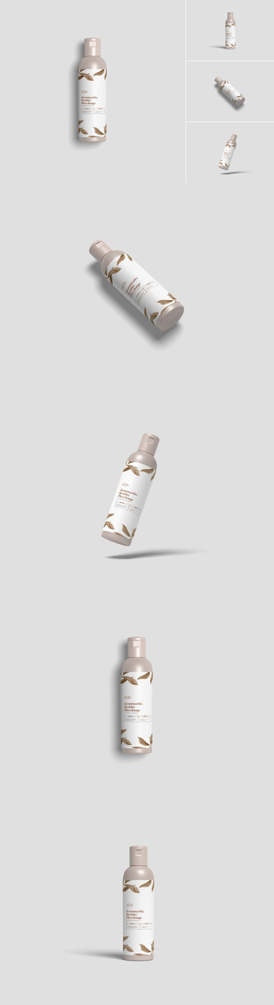 化妆品乳液瓶样机 (PSD,PDF)