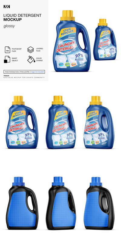 液体洗涤剂瓶样机 (PSD)