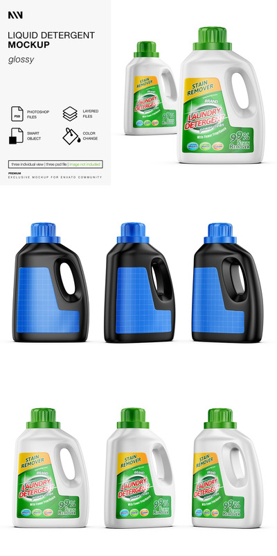 液体洗涤剂瓶样机 (PSD)