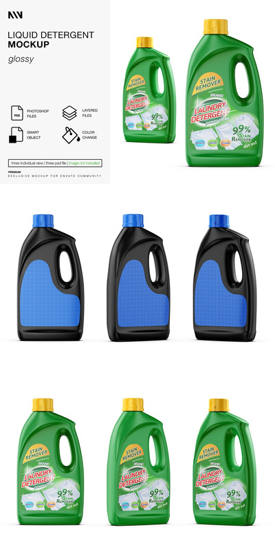 液体洗涤剂瓶样机 (PSD)