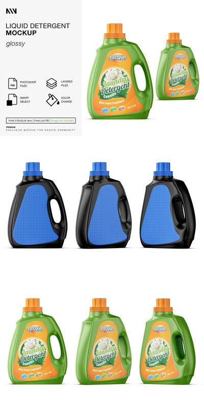 液体洗涤剂瓶样机 (PSD)