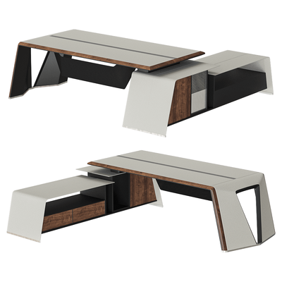 Shin Plaza Executive H-06/2600办公桌椅 办公室家具3D模型（OBJ,FBX,MAX）