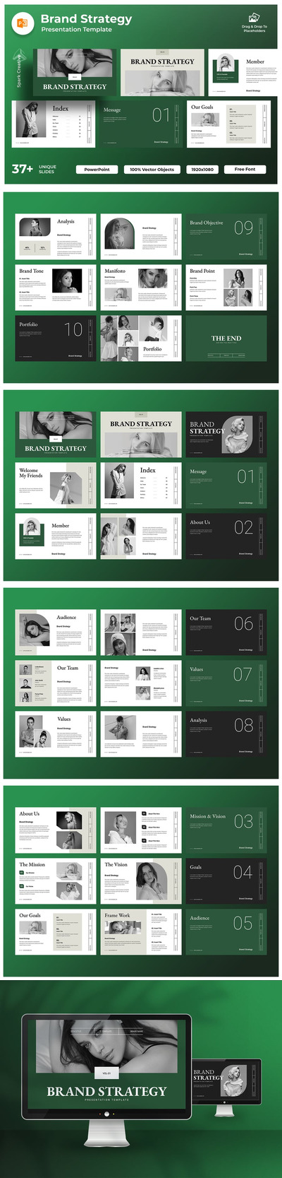 品牌战略演示模板PPT模板 (PPTX)