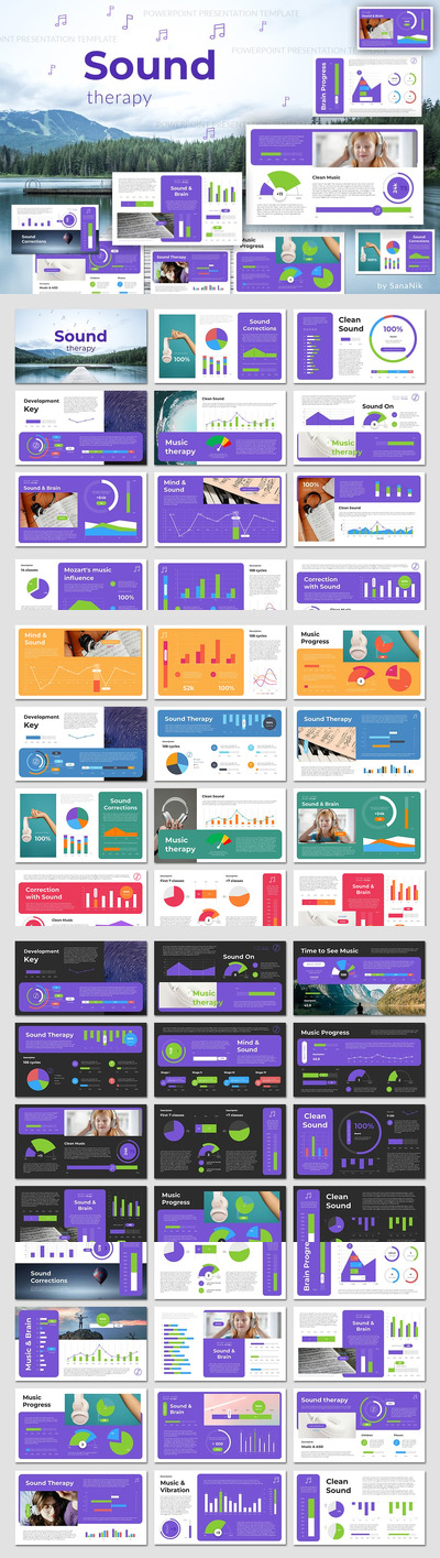 声音疗法PPT模板 (PPTX)