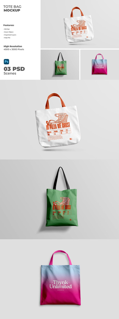 手提袋样机 (PSD)
