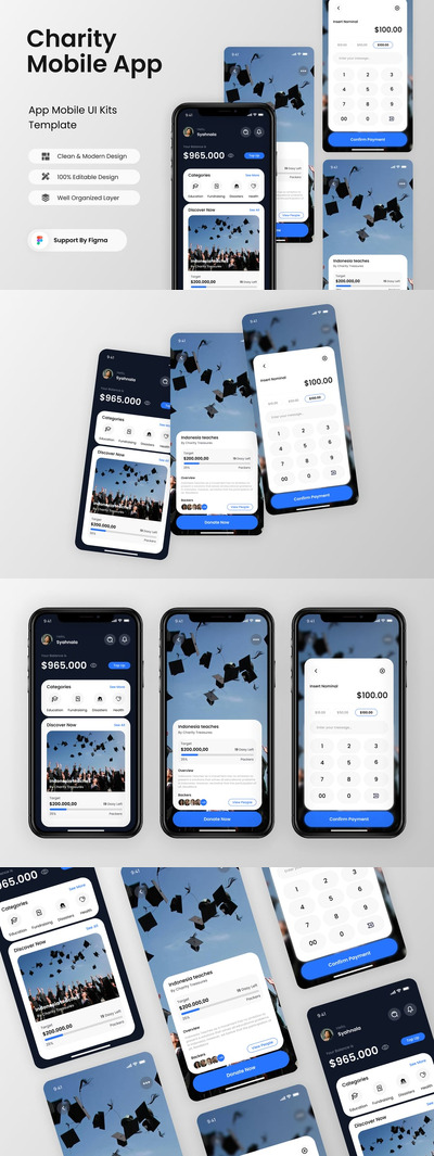 慈善宝藏 - 慈善移动应用APP UI KIT (FIG)