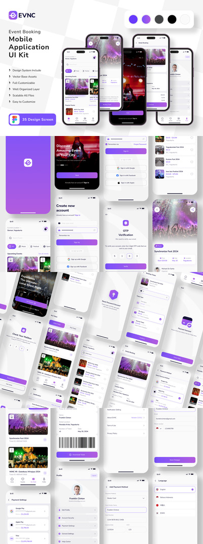 活动预订移动 APP UI KIT (FIG)