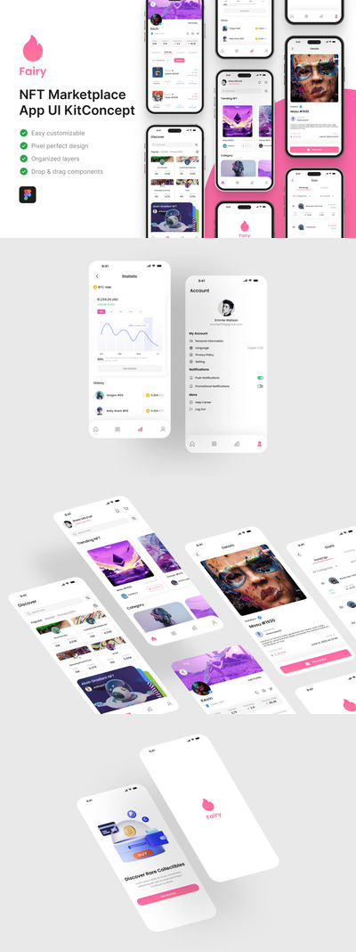 童话 -  NFT市场应用APP UI KIT (FIG)