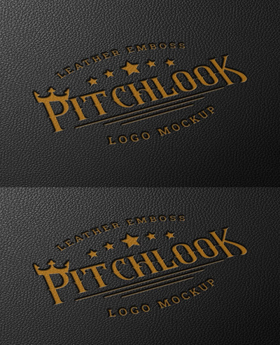 皮革LOGO标志样机 (PSD)