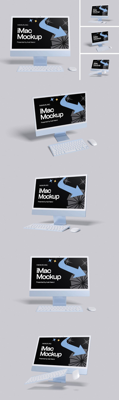 Imac电脑样机 (PSD,PDF)