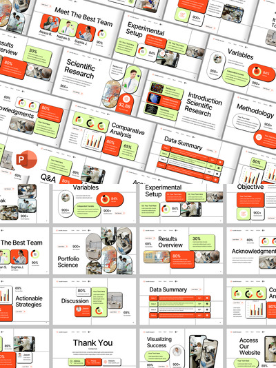 科学研究PPT模板 (PPTX)