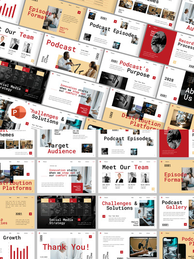 播客PPT模板 (PPTX)