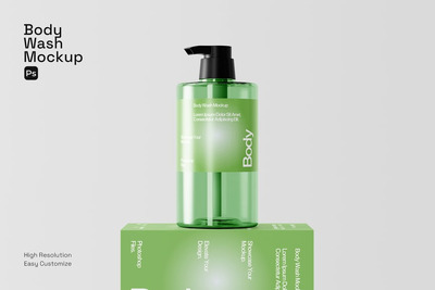 沐浴沐浴露模型样机 (PSD)