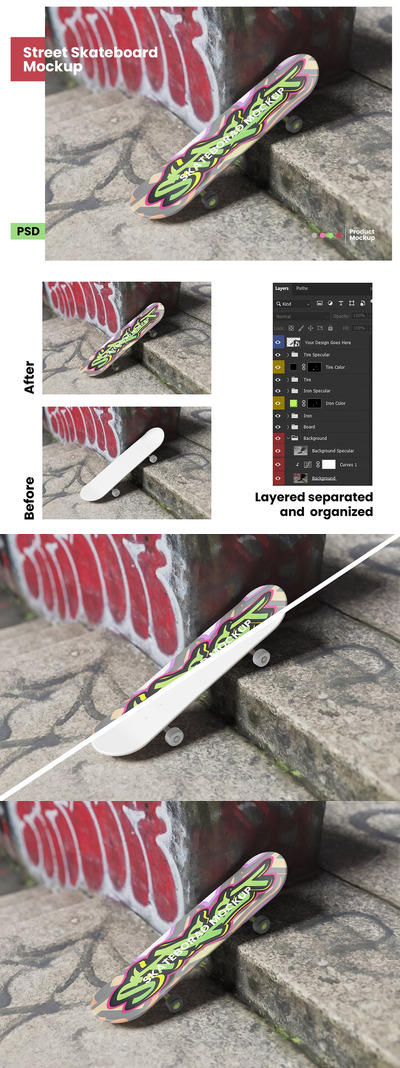 街头滑板样机 (PSD)