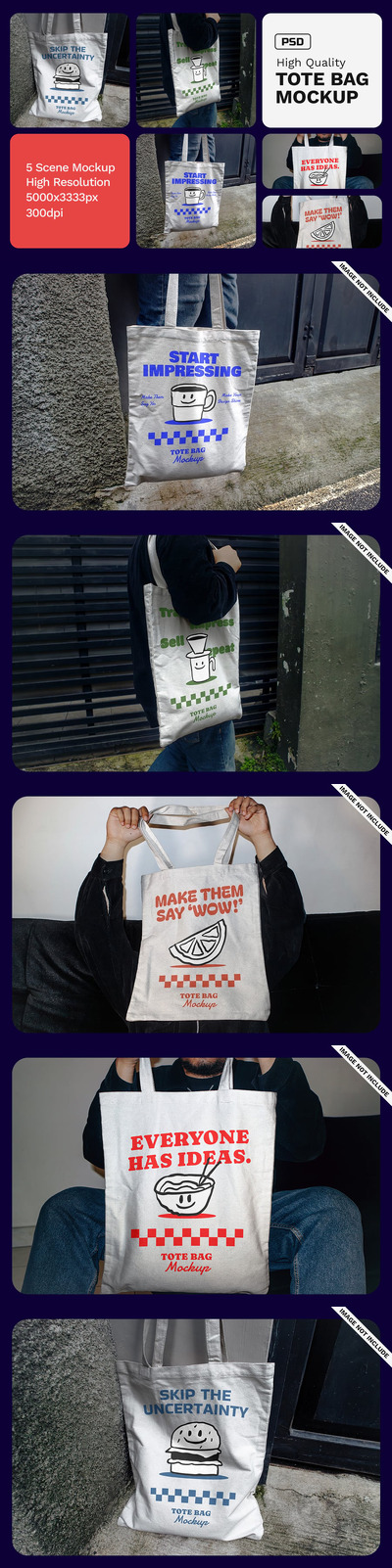 手提袋样机 (PSD)