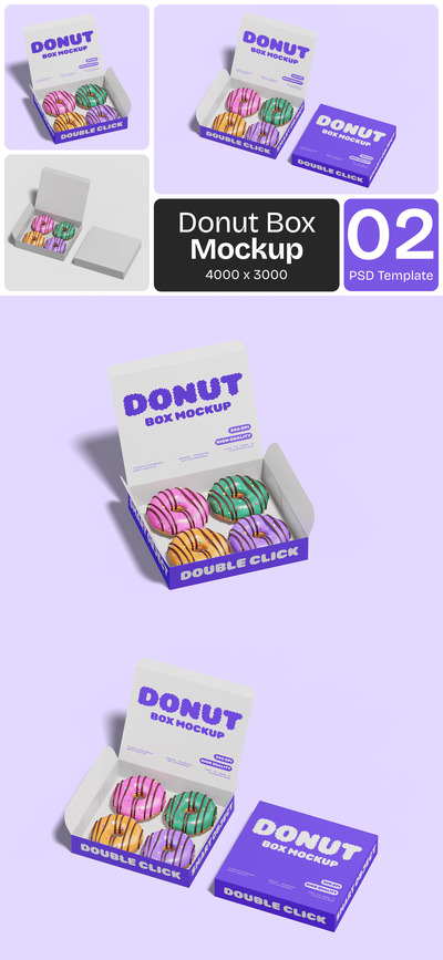 甜甜圈盒样机 (PSD)