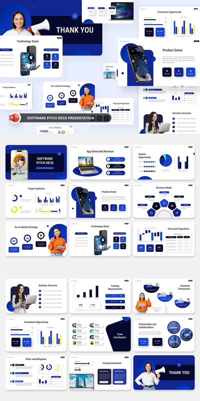 软件产品服务PPT模板 (PPTX)