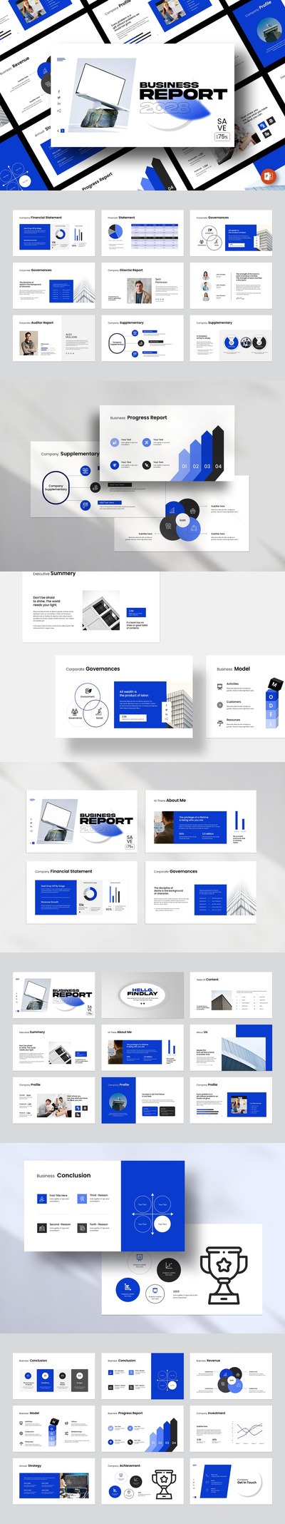 业务报告PPT模板 (PPTX)