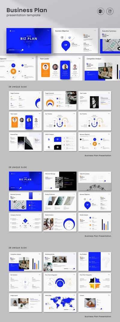 业务计划演示模板PPT模板 (PPTX)