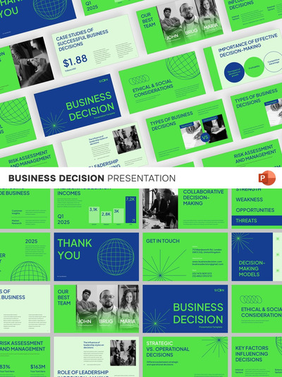 业务决策PPT模板 (PPTX)