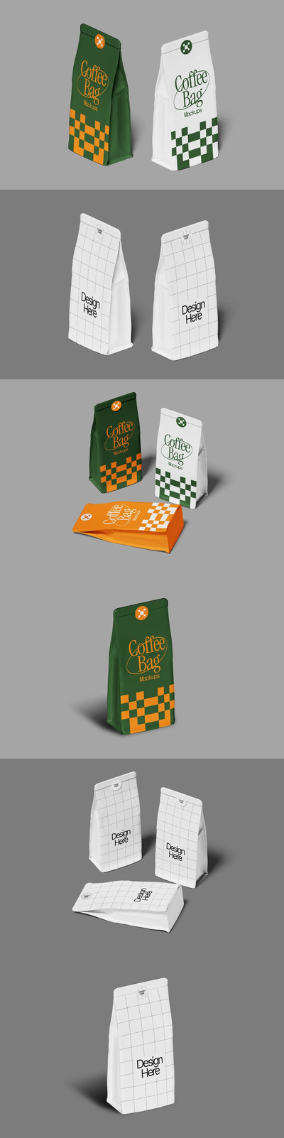 纸咖啡袋样机 (PSD)