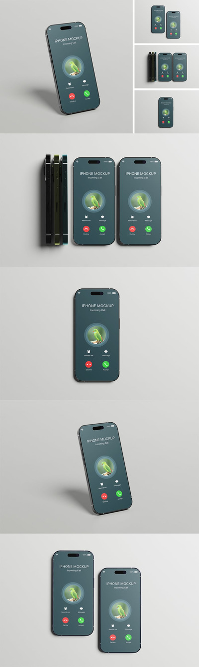 iPhone手机样机 (PSD,PDF)