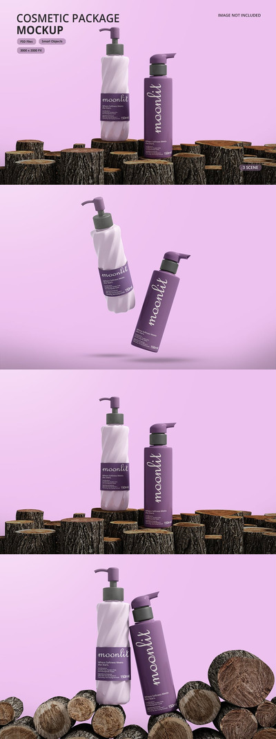 身体乳液软件包样机 (PSD)