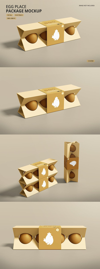 有创意的鸡蛋包装样机 (PSD)