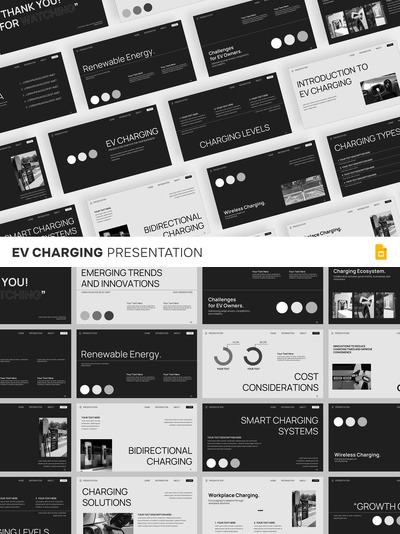 电动汽车充电PPT模板 (PPTX)