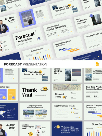 天气预报结束PPT模板 (PPTX)