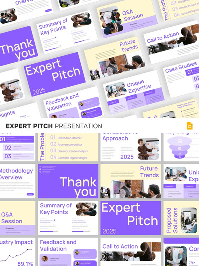 专家业务分析报告PPT模板 (PPTX)