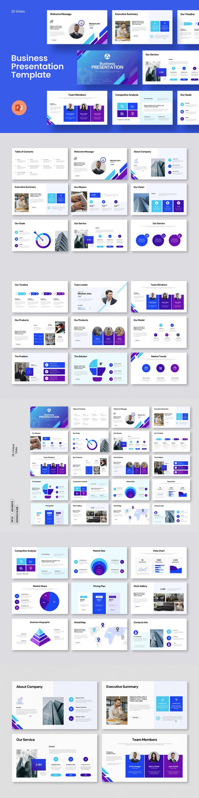 业务演示模板PPT模板 (PPTX)