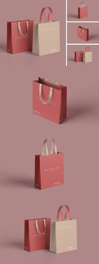 购物袋样机 (PSD,PDF)