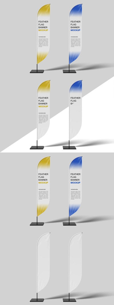 标志横幅凸模样机 (JPG,PSD)