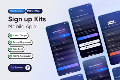 注册套件移动应用APP UI KIT (FIG)