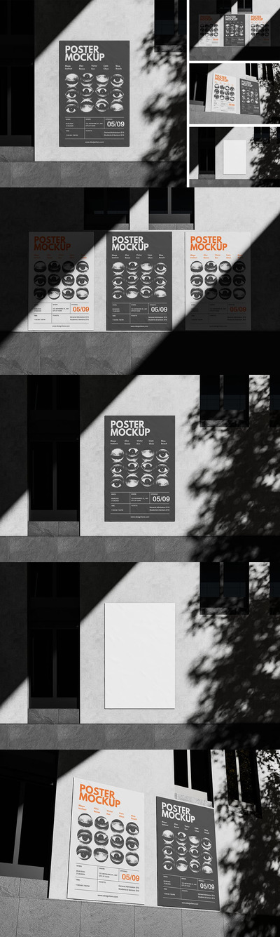 海报样机 (PSD,PDF)