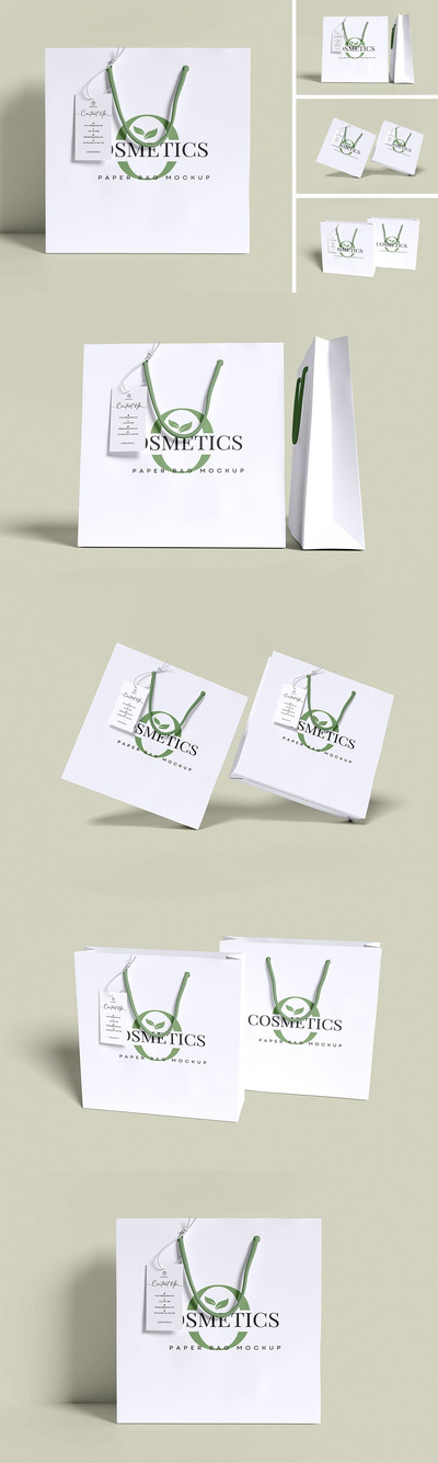 纸袋样机 (PSD,PDF)