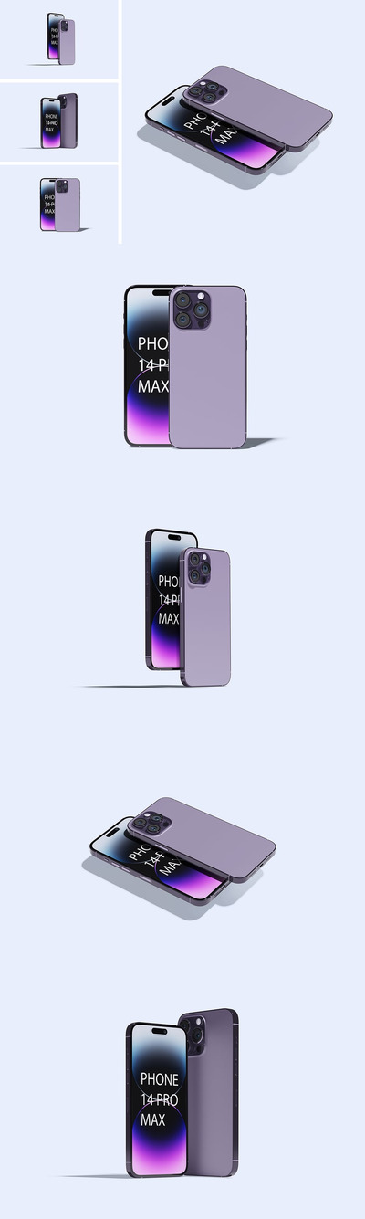 iPhone 14 Pro Max 手机样机 (PDF,PSD)