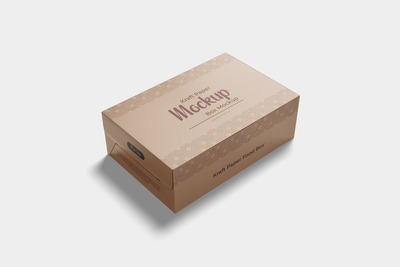 纸牛皮包装样机 (PSD,JPG)