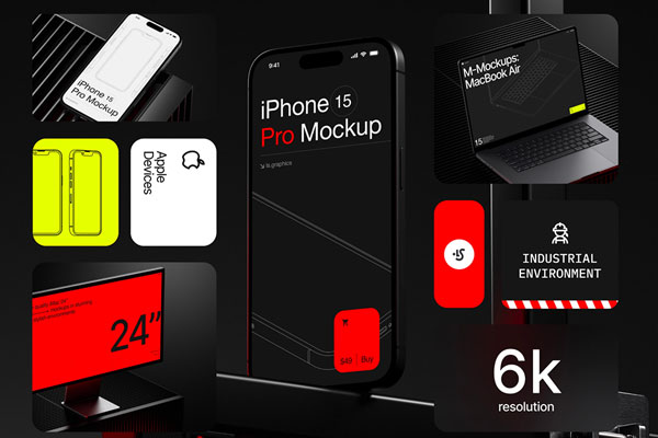 苹果设备模型全家桶样机大合集，满足你的一切设计需求（PSD）