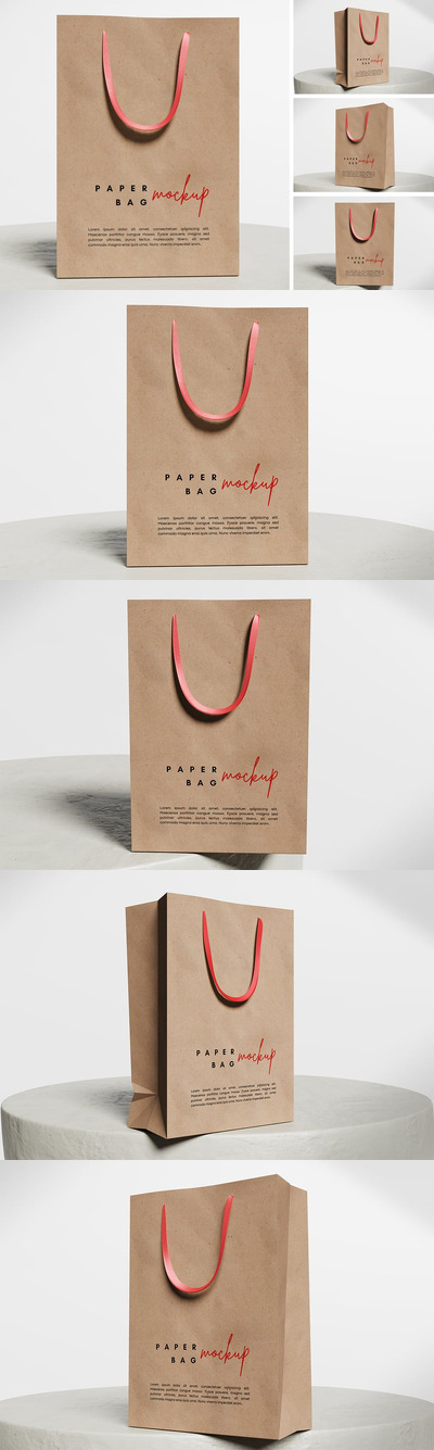 纸袋样机 (PSD,PDF)
