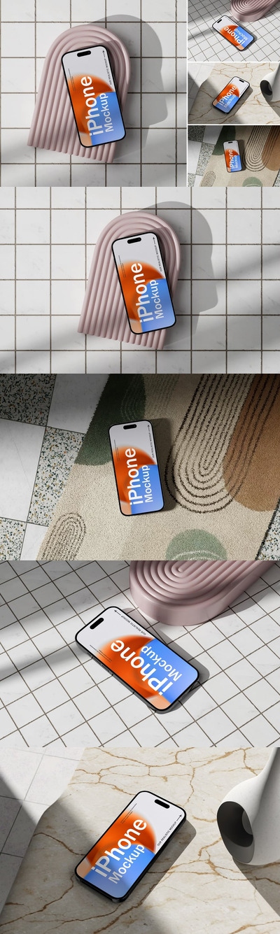 现实的iPhone样机 (PSD,PDF)