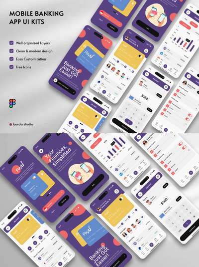 移动银行应用APP UI KIT (FIG)